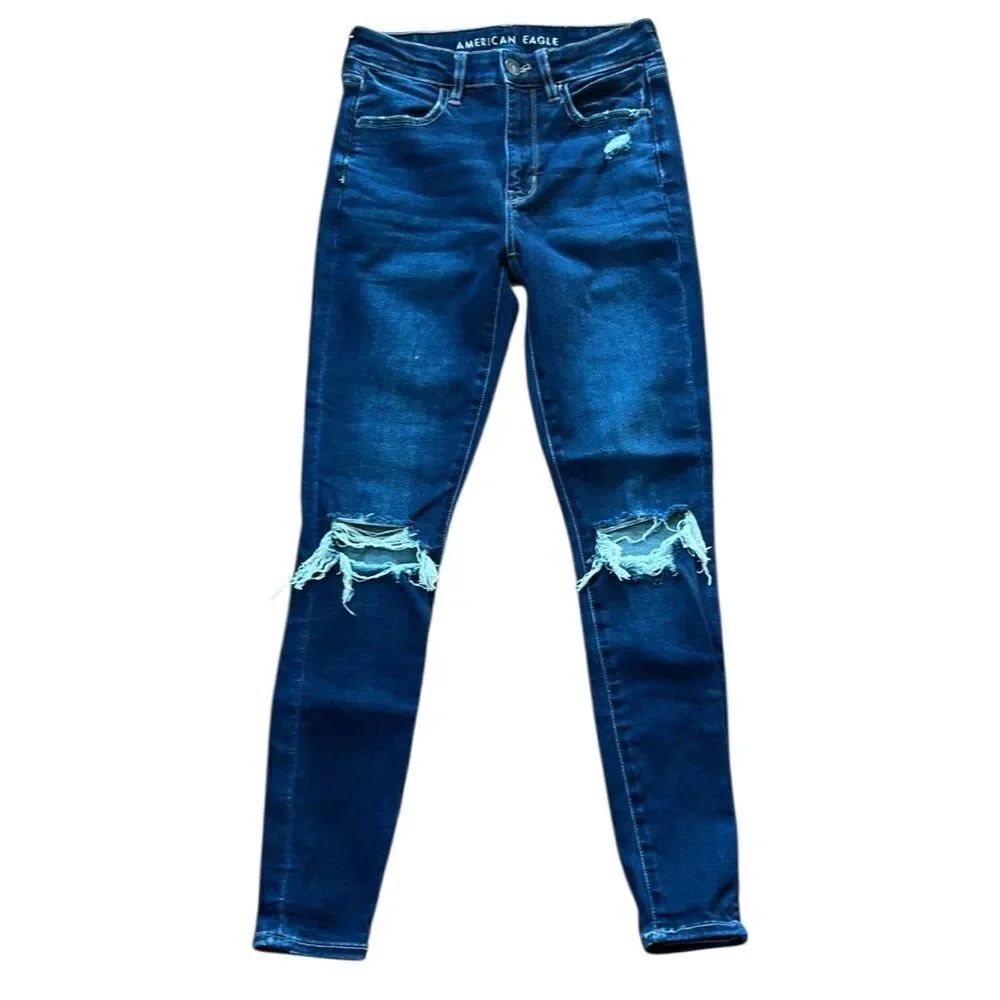 American Eagle Dark Blue Hi-Rise Jeggings